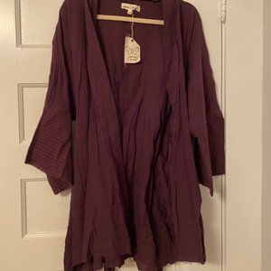 Johnny Was Belted Kimono Size M/L, Dark Purple